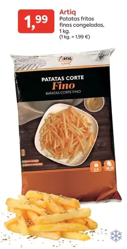 Oferta de Artiq - Patatas Fritas Finas Congeladas por 1,99€ en Suma Supermercados