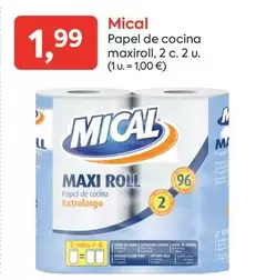 Oferta de Mical - Papel De Cocina Maxiroll por 1,99€ en Suma Supermercados