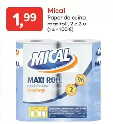 Oferta de Mical - Paper De Cuina MaxiRoll por 1,99€ en Suma Supermercados