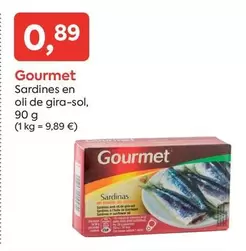 Oferta de Gourmet - Sardines En Oli De Gira-sol por 0,89€ en Suma Supermercados