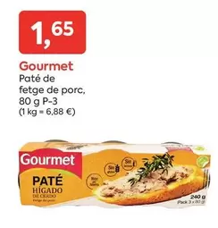 Oferta de Gourmet - Paté De Fetge De Porc por 1,65€ en Suma Supermercados