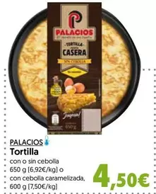 Oferta de Palacios - Tortilla por 4,5€ en Hiper Usera