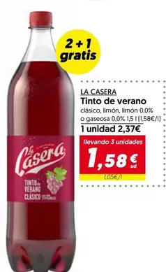 Oferta de La Casera - Tinto De Verano por 2,37€ en Hiper Usera