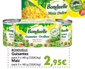 Oferta de Bonduelle - Guisantes por 2,95€ en Hiper Usera