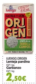 Oferta de Luengo - Lenteja Pardina por 2,5€ en Hiper Usera