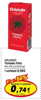 Oferta de Orlando - Tomate Frito por 0,99€ en Hiper Usera