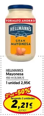 Oferta de Hellmann's - Mayonesa por 2,95€ en Hiper Usera