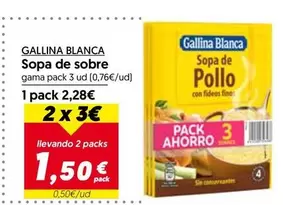 Oferta de Gallina Blanca - Sopa De Sobre por 2,28€ en Hiper Usera