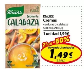 Oferta de Knorr - Cremas por 1,99€ en Hiper Usera