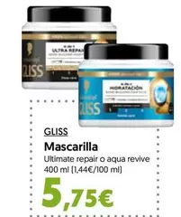 Oferta de Gliss - Mascarilla por 5,75€ en Hiper Usera