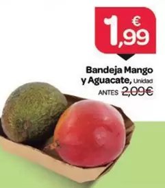 Oferta de Bandeja Mango Y Aguacate por 1,99€ en Supermercados El Jamón