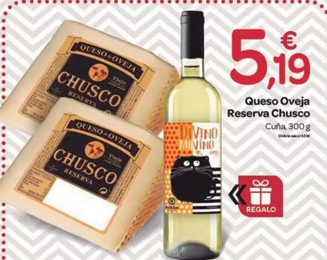 Oferta de Chusco - Queso Oveja Reserva por 5,19€ en Supermercados El Jamón