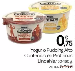 Oferta de Lindahls - Yogur O Pudding Alto Contenido En Proteinas por 0,75€ en Supermercados El Jamón