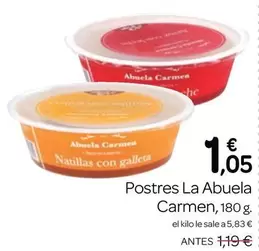 Oferta de La Abuela Carmen - Postres  por 1,05€ en Supermercados El Jamón