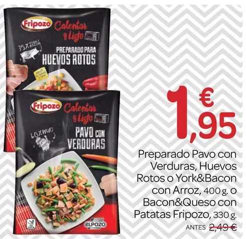 Oferta de Fripozo - Preparado Pavo Con Verduras por 1,95€ en Supermercados El Jamón