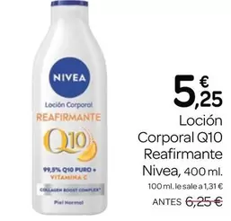 Oferta de Nivea -  Loción Corporal Q10 Reafirmante por 5,25€ en Supermercados El Jamón