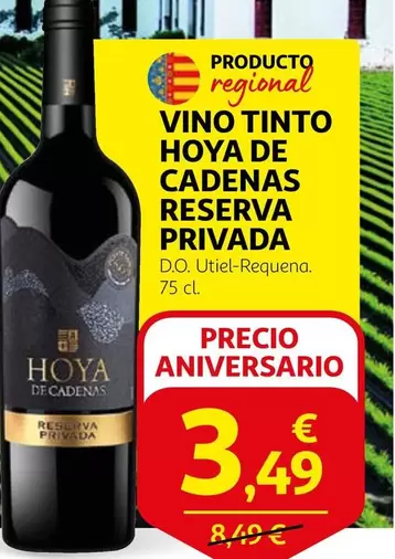 Oferta de Hoya De Cadenas - Vino Tinto Reserva Privada  por 3,49€ en Alcampo