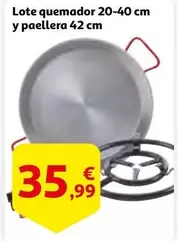 Oferta de Lote Quemador 20-40 Cm Y Paellera 42 Cm por 35,99€ en Alcampo