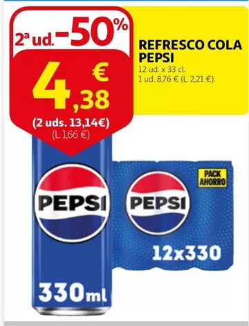 Oferta de Pepsi - Refresco Cola por 8,76€ en Alcampo