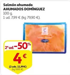 Oferta de Ahumados Domínguez - Salmón Ahumado por 4€ en Alcampo