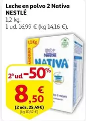 Oferta de Nestlé - Leche En Polvo 2 Nativa por 16,99€ en Alcampo