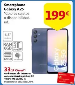 Oferta de Ram - Smartphone Galaxy A25 por 199€ en Alcampo