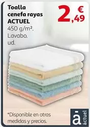 Oferta de Actuel - Toalla Cenefa Rayas por 2,49€ en Alcampo