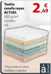 Oferta de Actuel - Toalla Cenefa Rayas por 2,49€ en Alcampo