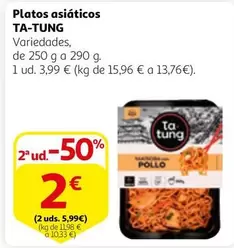 Oferta de Ta Tung - Platos Asiáticos por 2€ en Alcampo