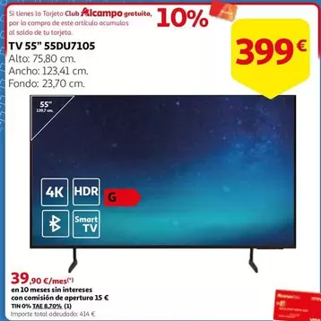 Oferta de Alcampo - Tv 55" 55du7105 por 399€ en Alcampo