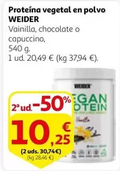 Oferta de Weider - Proteína Vegetal En Polvo por 20,49€ en Alcampo