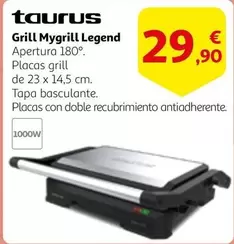 Oferta de Taurus - Grill Mygrill Legend por 29,9€ en Alcampo