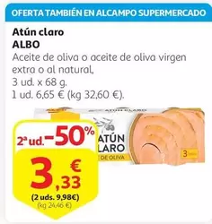 Oferta de Albo - Atun Claro por 3,33€ en Alcampo