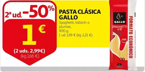 Oferta de Gallo - Pasta Clásica  por 1,99€ en Alcampo