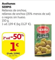 Oferta de Serpis - Aceitunas por 1,99€ en Alcampo