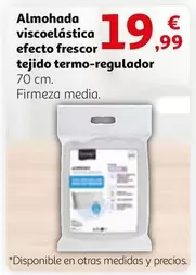 Oferta de Almohada Viscoelástica Efecto Frescor Tejido Termo-regulador por 19,99€ en Alcampo