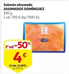 Oferta de Ahumados Domínguez - Salmón Ahumado por 4€ en Alcampo