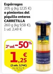 Oferta de Carretilla - Esparragos O Pimientos Del Piquillo Enteros por 2,49€ en Alcampo