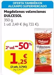 Oferta de Dulcesol - Magdalenas Valencianas por 2,49€ en Alcampo