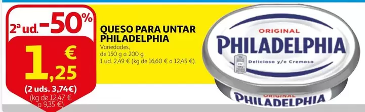 Oferta de Philadelphia - Queso Para Untar por 1,25€ en Alcampo