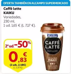 Oferta de Kaiku - Caffè Latte por 1,65€ en Alcampo