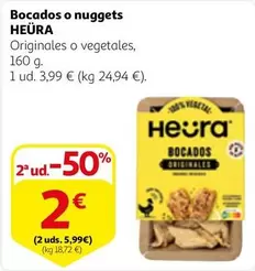 Oferta de Heura - Bocados O Nuggets por 2€ en Alcampo