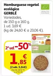 Oferta de Gerblé - Hamburguesa Vegetal Ecológica por 3,69€ en Alcampo