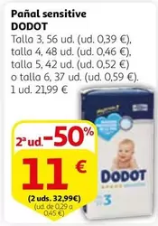 Oferta de Dodot - Panal Sensitive por 21,99€ en Alcampo