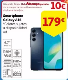 Oferta de Alcampo - Smartphone Galaxy A16 por 179€ en Alcampo