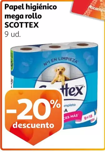 Oferta de Scottex - Papel Higiénico Mega Rollo en Alcampo