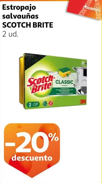 Oferta de Scotch-Brite - Estropajo Salvauñas  en Alcampo