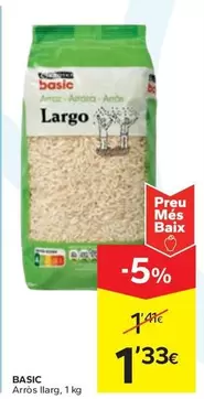 Oferta de Basic - Arròs Llarg por 1,33€ en Caprabo