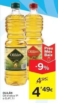 Oferta de Olilan - Oli D'oliva 1° O 0,40° por 4,49€ en Caprabo