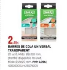 Oferta de Salki - Barres De Cola Universal Transparent por 2,95€ en Fes Més